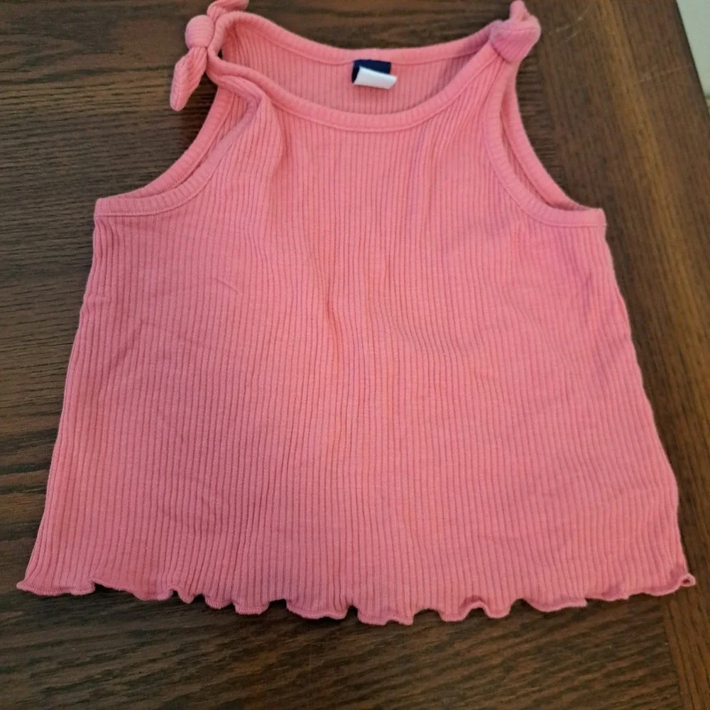 Lot 6 Old Navy Carters Toddler Girls Tops Tank Cami Ruffle Pink Blue 18M 2T